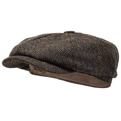 Scott Boné estilo Newsboy Lomond 100% lã tecida à mão Harris Tweed resistente à água Scott Boné estilo Newsboy Lomond 100% lã tecida à mão Harris Tweed resistente à água