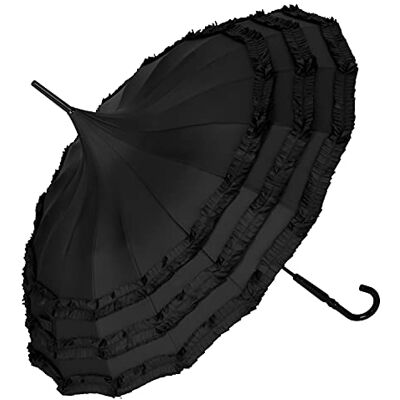 VON LILIENFELD Guarda-chuva de Chuva Longo Qualidade Grande Parasol Guarda-sol Mulher Pagode Sara VON LILIENFELD Guarda-chuva de Chuva Longo Qualidade Grande Parasol Guarda-sol Mulher Pagode Sara