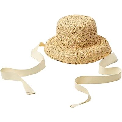 Generic Chapéu de palha Newwyt para meninas chapéu plano de proteção solar com correia com cordões boné respirável de aba larga para o sol chapéu panamá de palha para meninas pequenas Generic Chapéu de palha Newwyt para meninas chapéu plano de proteção solar com correia com cordões boné respirável de aba larga para o sol chapéu panamá de palha para meninas pequenas