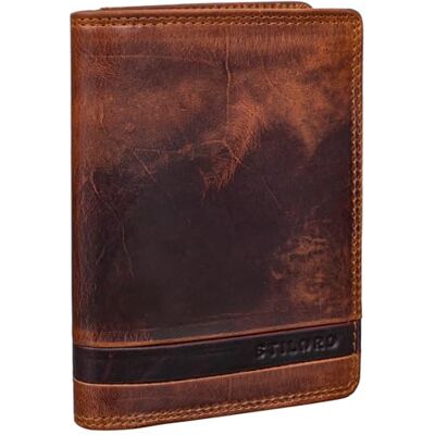 STILORD '' Carteira vertical homem couro elegante carteira porta-cartões com bloqueio RFID vintage porta-moedas de pele autêntica STILORD '' Carteira vertical homem couro elegante carteira porta-cartões com bloqueio RFID vintage porta-moedas de pele autêntica
