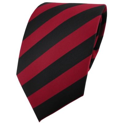 TigerTie Gravata vermelho roxo carmim preto riscas TigerTie Gravata vermelho roxo carmim preto riscas
