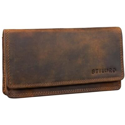 STILORD "" Carteira vintage de couro para mulheres RFID, porta-moedas feminino, carteira senhora para cartões, notas e moedas com caixa de presente STILORD "" Carteira vintage de couro para mulheres RFID, porta-moedas feminino, carteira senhora para cartões, notas e moedas com caixa de presente