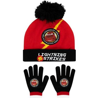 Disney Gorro de Inverno, Luvas e Chapéu Relâmpago McQueen Gorro e Luvas de Inverno Carros Tamanho Único Preto Disney Gorro de Inverno, Luvas e Chapéu Relâmpago McQueen Gorro e Luvas de Inverno Carros Tamanho Único Preto