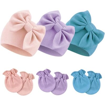 DRESHOW Chapéus e bonés e luvas para bebé recém-nascido bebé beanie chapéu para bebés meninas meninos gorros 0-6 meses Gorro de Bebé con Lazo, Suave, Amigable con la piel, para 0-6 Meses, Gorro de Hospital para Bebés DRESHOW Chapéus e bonés e luvas para bebé recém-nascido bebé beanie chapéu para bebés meninas meninos gorros 0-6 meses Gorro de Bebé con Lazo, Suave, Amigable con la piel, para 0-6 Meses, Gorro de Hospital para Bebés