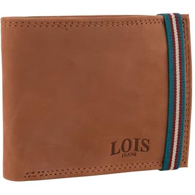 Lois Carteira de pele para homem carteira homem pele com porta-moedas interior e porta-cartões, design Slim, couro autêntico, presente elegante. Proteção RFID, castanho, Clássico Lois Carteira de pele para homem carteira homem pele com porta-moedas interior e porta-cartões, design Slim, couro autêntico, presente elegante. Proteção RFID, castanho, Clássico