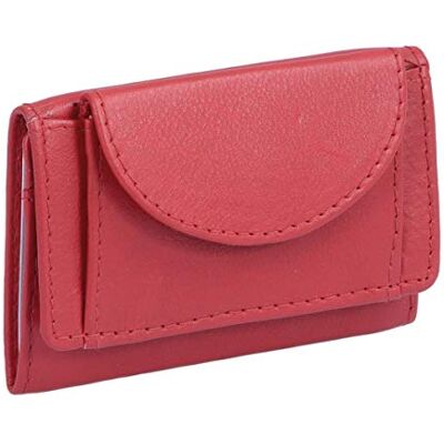 LEAS Carteira pequena para senhores porta-moedas para senhoras, pele autêntica, vermelho Mini-Edition'' LEAS Carteira pequena para senhores porta-moedas para senhoras, pele autêntica, vermelho Mini-Edition''
