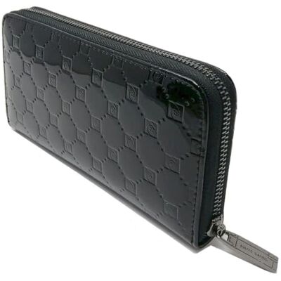 Pierre Cardin Carteira de mulher, bonita, grande, espaçosa, em pele, presente, carteira com porta-moedas, carteira, carteira para menina, Preto, Elegante Pierre Cardin Carteira de mulher, bonita, grande, espaçosa, em pele, presente, carteira com porta-moedas, carteira, carteira para menina, Preto, Elegante