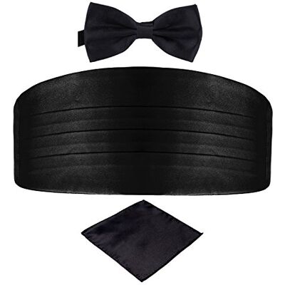 DonDon Conjunto de três peças Senhor Gravata de Smoking Gravata-borboleta Lenço de bolso Cor combinada Esplêndido para cerimônias e ocasiões especiais DonDon Conjunto de três peças Senhor Gravata de Smoking Gravata-borboleta Lenço de bolso Cor combinada Esplêndido para cerimônias e ocasiões especiais