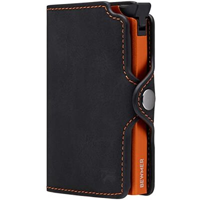 BEWMER Carteira porta-cartões 1 para homem e mulher carteira pequena porta-cartões com proteção RFID e clipe de fibra de carbono para guardar bilhetes BEWMER Carteira porta-cartões 1 para homem e mulher carteira pequena porta-cartões com proteção RFID e clipe de fibra de carbono para guardar bilhetes