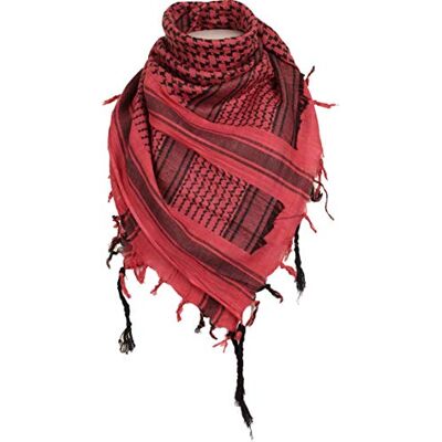 Mil-Tec Shemagh Lenço para homem, Vermelho e preto, Tamanho único Mil-Tec Shemagh Lenço para homem, Vermelho e preto, Tamanho único