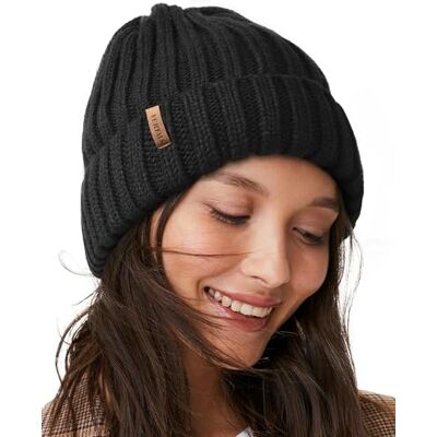 FURTALK Gorro de malha de poliacrilonitrila respirável e leve gorro de inverno para mulher FURTALK Gorro de malha de poliacrilonitrila respirável e leve gorro de inverno para mulher