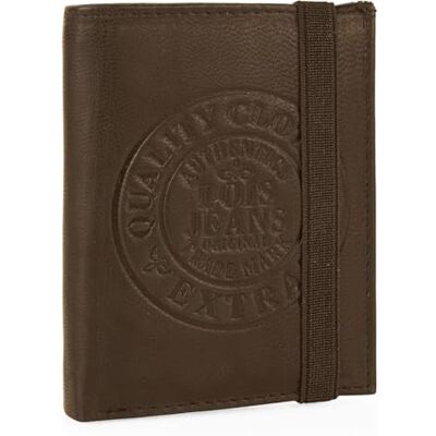 Lois Carteira de pele para homem carteira homem pele com carteira interior e porta-cartões, design Slim, couro autêntico, presente elegante. Proteção RFID, castanho, Casual Lois Carteira de pele para homem carteira homem pele com carteira interior e porta-cartões, design Slim, couro autêntico, presente elegante. Proteção RFID, castanho, Casual