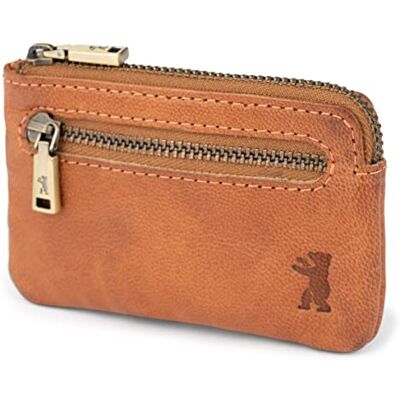 Berliner Bags Julian Porta-moedas Pequeno de Pele Autêntica com Proteção RFID, Fecho de Correr YKK e Porta-chaves Metálico, Ideal para Moedas e Notas, para Homem e Mulher, Castanho, Retro Marrón Billetera De Cuero Curtido Al Vegetal Con Cremallera YKK A Berliner Bags Julian Porta-moedas Pequeno de Pele Autêntica com Proteção RFID, Fecho de Correr YKK e Porta-chaves Metálico, Ideal para Moedas e Notas, para Homem e Mulher, Castanho, Retro Marrón Billetera De Cuero Curtido Al Vegetal Con Cremallera YKK A