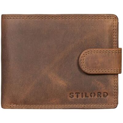 STILORD Carteira homem de couro vintage carteira grande carteira de pele autêntica carteiras homens carteira retro cor: castanho médio STILORD Carteira homem de couro vintage carteira grande carteira de pele autêntica carteiras homens carteira retro cor: castanho médio