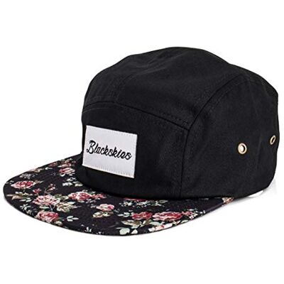 Blackskies Boné de 5-painel com padrão floral boné de beisebol unissexo Blackskies Boné de 5-painel com padrão floral boné de beisebol unissexo