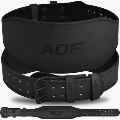 AQF Cinto lombar ginásio, 4" 6" amplo couro acolchoado cinto Gym, Powerlifting Belt com aço rolo fivela, cinto alterofilia AQF Cinto lombar ginásio, 4" 6" amplo couro acolchoado cinto Gym, Powerlifting Belt com aço rolo fivela, cinto alterofilia