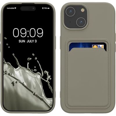 kwmobile Capa Carteira Compatível com iPhone 15 Capa com Porta Cartões Carcaça de Carteira Protetora com Espaço para Cartão Cinza Claro Fosco kwmobile Capa Carteira Compatível com iPhone 15 Capa com Porta Cartões Carcaça de Carteira Protetora com Espaço para Cartão Cinza Claro Fosco