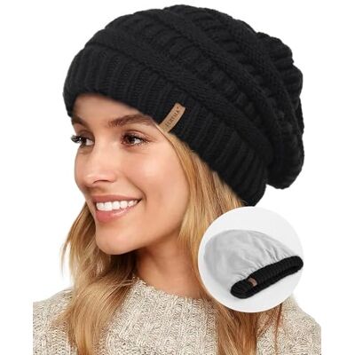 FURTALK Gorro de Mulher Gorro de Inverno quente com Forro Macio Gorro de Tricô com Forro FURTALK Gorro de Mulher Gorro de Inverno quente com Forro Macio Gorro de Tricô com Forro