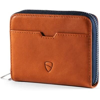 Vaultskin Mayfair carteira de pele com fecho de correr e RFID Carteira com fecho de correr, pele premium, bloqueio RFID, cartões, moedas e notas, caixa de presente Vaultskin Mayfair carteira de pele com fecho de correr e RFID Carteira com fecho de correr, pele premium, bloqueio RFID, cartões, moedas e notas, caixa de presente