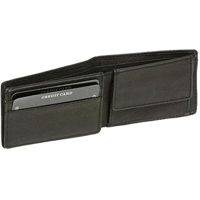 LEAS Carteira pequena para senhores Porta-moedas para senhoras, Pele genuína, Preto Mini-Edição LEAS Carteira pequena para senhores Porta-moedas para senhoras, Pele genuína, Preto Mini-Edição