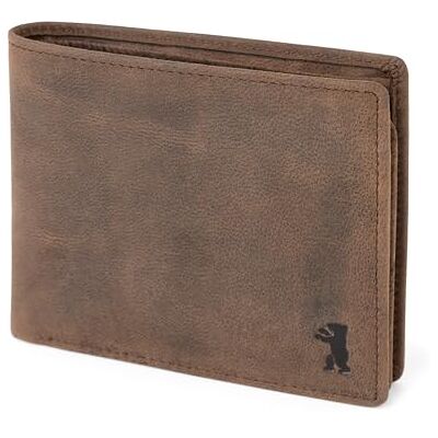 Berliner Bags Peter Carteira de Couro Legítimo para Homem com Proteção RFID, Compartimento para Moedas e Cartões, Espresso, Clássico Marrón, Billetera De Cuero, 6 Tarjetas, 2 Compartimentos, Ventana DNI, Ficha Carrito, Protección NFC, Estilo Vintage Berliner Bags Peter Carteira de Couro Legítimo para Homem com Proteção RFID, Compartimento para Moedas e Cartões, Espresso, Clássico Marrón, Billetera De Cuero, 6 Tarjetas, 2 Compartimentos, Ventana DNI, Ficha Carrito, Protección NFC, Estilo Vintage