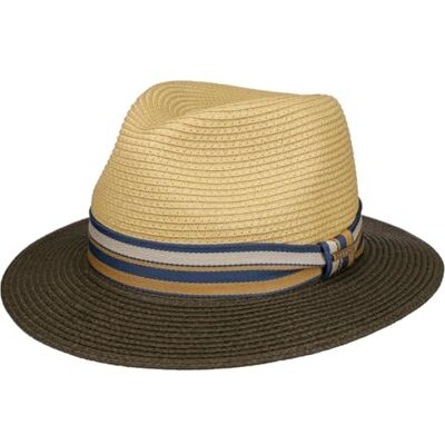 Stetson Romaro Toyo Traveller chapéu de palha homem proteção UV 40 aba larga fita de groguen primavera verão Stetson Romaro Toyo Traveller chapéu de palha homem proteção UV 40 aba larga fita de groguen primavera verão