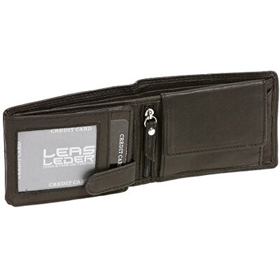 LEAS Carteira pequena para senhores Porta-moedas para senhoras, Pele genuína, preto Mini-Edição LEAS Carteira pequena para senhores Porta-moedas para senhoras, Pele genuína, preto Mini-Edição