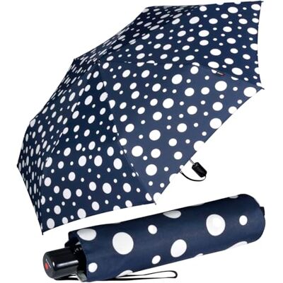 Knirps Guarda-chuva de bolso Slim Duomatic Dots, Azul Marinho Knirps Guarda-chuva de bolso Slim Duomatic Dots, Azul Marinho