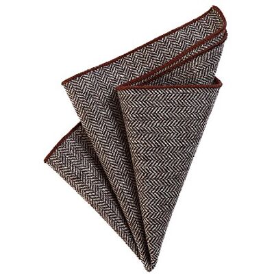 DonDon Lenços de bolso homem de 23 x 23 cm de algodão look tweed xadrez DonDon Lenços de bolso homem de 23 x 23 cm de algodão look tweed xadrez