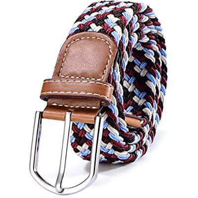 DonDon Cinto entrançado extensível e elástico para homens e mulheres de 100 cm a 130 cm de comprimento DonDon Cinto entrançado extensível e elástico para homens e mulheres de 100 cm a 130 cm de comprimento