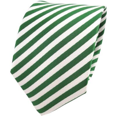 TigerTie designer gravata de seda folha verde verde branco riscas TigerTie designer gravata de seda folha verde verde branco riscas