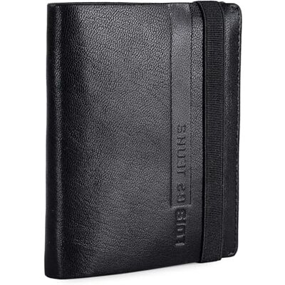 Lois Carteira de pele para homem carteira homem pele com porta-moedas interior e porta-cartões, design Slim, couro autêntico, presente elegante. Proteção RFID Lois Carteira de pele para homem carteira homem pele com porta-moedas interior e porta-cartões, design Slim, couro autêntico, presente elegante. Proteção RFID