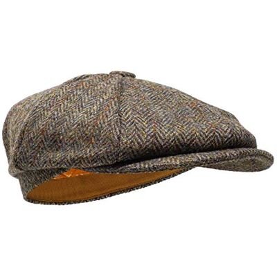 Scott Boné estilo Newsboy Lomond 100% lã tecida à mão Harris Tweed resistente à água Scott Boné estilo Newsboy Lomond 100% lã tecida à mão Harris Tweed resistente à água