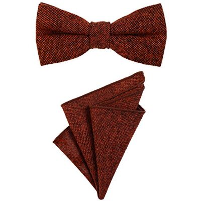 DonDon Gravata Borboleta para Homem 12 x 6 cm, Atada e Tamanho Ajustável, e Lenço de Bolso de 23 x 23 cm Combinado de Algodão DonDon Gravata Borboleta para Homem 12 x 6 cm, Atada e Tamanho Ajustável, e Lenço de Bolso de 23 x 23 cm Combinado de Algodão