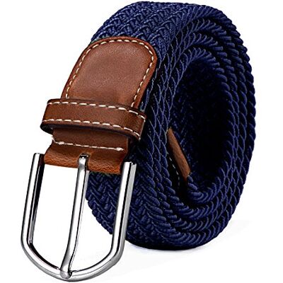 DonDon Cinto entrançado extensível e elástico para homens e mulheres de 100 cm a 130 cm de comprimento DonDon Cinto entrançado extensível e elástico para homens e mulheres de 100 cm a 130 cm de comprimento
