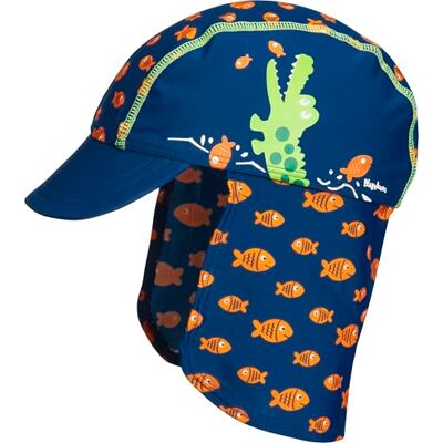 Playshoes Chapéu de proteção UV unissexo para crianças, crocodilo, 53 Playshoes Chapéu de proteção UV unissexo para crianças, crocodilo, 53