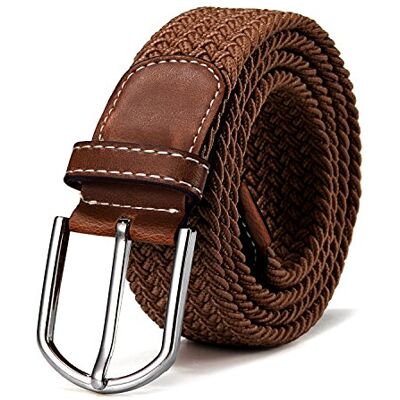 DonDon Cinto entrançado extensível e elástico para homens e mulheres de 100 cm a 130 cm de comprimento DonDon Cinto entrançado extensível e elástico para homens e mulheres de 100 cm a 130 cm de comprimento
