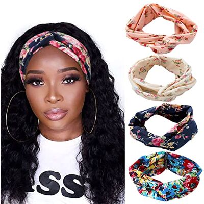 DRESHOW 4 Peças Tiara Para Mulher Turbante Boêmio Elástico Fita Faixa para o Cabelo Tiara Acessórios Para o Cabelo DRESHOW 4 Peças Tiara Para Mulher Turbante Boêmio Elástico Fita Faixa para o Cabelo Tiara Acessórios Para o Cabelo