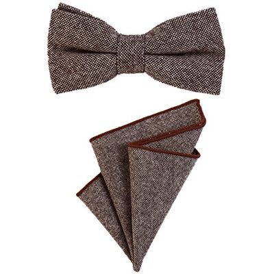 DonDon Gravata Borboleta para Homem 12 x 6 cm, Atada e Tamanho Ajustável, e Lenço de Bolso de 23 x 23 cm Combinado de Algodão DonDon Gravata Borboleta para Homem 12 x 6 cm, Atada e Tamanho Ajustável, e Lenço de Bolso de 23 x 23 cm Combinado de Algodão
