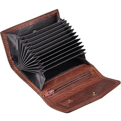 STILORD '' Carteira de couro para cartões de crédito mini carteira RFID para homem pequena carteira de couro genuíno em elegante caixa de presente, Kara Cognac, Porta-moedas STILORD '' Carteira de couro para cartões de crédito mini carteira RFID para homem pequena carteira de couro genuíno em elegante caixa de presente, Kara Cognac, Porta-moedas