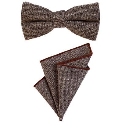 DonDon Gravata Borboleta para Homem 12 x 6 cm, Atada e Tamanho Ajustável, e Lenço de Bolso de 23 x 23 cm Combinado de Algodão DonDon Gravata Borboleta para Homem 12 x 6 cm, Atada e Tamanho Ajustável, e Lenço de Bolso de 23 x 23 cm Combinado de Algodão