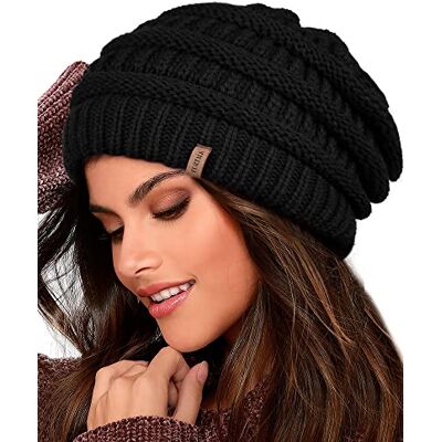 FURTALK Gorro de Mulher Gorro de Inverno quente com Forro Macio Gorro de Tricô com Forro FURTALK Gorro de Mulher Gorro de Inverno quente com Forro Macio Gorro de Tricô com Forro