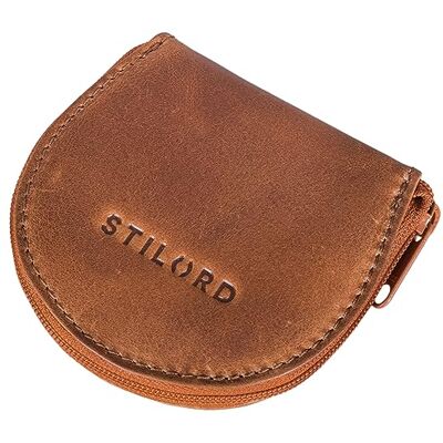 STILORD "" Mini Porta-moedas de Couro Carteira Pequena para Mulher e Homem, Vintage, Organizador de Chaves, Carteira com Fecho de Corrente, Porta-moedas de Pele Autêntica, Porta-moedas STILORD "" Mini Porta-moedas de Couro Carteira Pequena para Mulher e Homem, Vintage, Organizador de Chaves, Carteira com Fecho de Corrente, Porta-moedas de Pele Autêntica, Porta-moedas