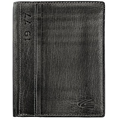 camel active Carteira masculina Melbourne em couro de grande formato, tamanho médio, preta camel active Carteira masculina Melbourne em couro de grande formato, tamanho médio, preta