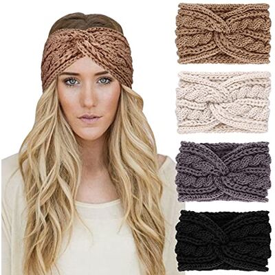 DRESHOW Turbante africano para mulheres pré-atado entrançado invólucro de cabeça chapéus moda boné de Dormi gorro cancro de quimio, 4 unidades de cor cinza. DRESHOW Turbante africano para mulheres pré-atado entrançado invólucro de cabeça chapéus moda boné de Dormi gorro cancro de quimio, 4 unidades de cor cinza.
