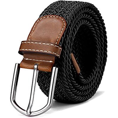 DonDon Cinto entrançado extensível e elástico para homens e mulheres de 100 cm a 130 cm de comprimento DonDon Cinto entrançado extensível e elástico para homens e mulheres de 100 cm a 130 cm de comprimento