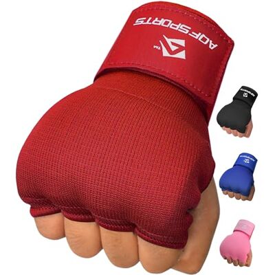 AQF Vendas de Boxe, Luvas Interiores, Pulseiras Elásticas de Fita Adesiva de 100cm de Comprimento, Envoltórios de Proteção para Mão para Muay Thai, Taekwondo e MMA Muñequeras Elásticas, Protector Mano, Diseño 4 Dedos, Cierre Gancho-Bucle, Ideales para B AQF Vendas de Boxe, Luvas Interiores, Pulseiras Elásticas de Fita Adesiva de 100cm de Comprimento, Envoltórios de Proteção para Mão para Muay Thai, Taekwondo e MMA Muñequeras Elásticas, Protector Mano, Diseño 4 Dedos, Cierre Gancho-Bucle, Ideales para B