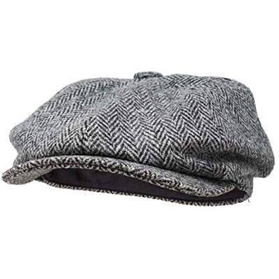 Scott Boné estilo Newsboy Lomond 100% lã tecida à mão Harris Tweed resistente à água Scott Boné estilo Newsboy Lomond 100% lã tecida à mão Harris Tweed resistente à água