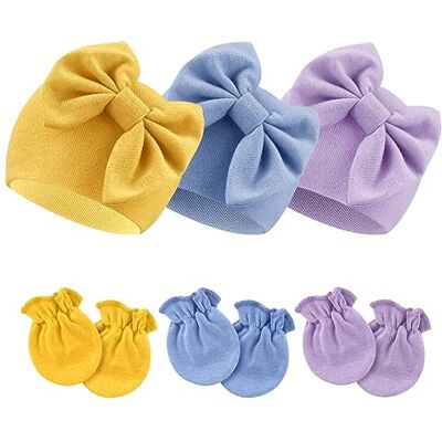 DRESHOW Chapéus e bonés e luvas para bebé recém-nascido bebé beanie chapéu para bebés meninas meninos gorros 0-6 meses Gorro de Bebé con Lazo, Suave, Amigable con la piel, para 0-6 Meses, Gorro de Hospital para Bebés DRESHOW Chapéus e bonés e luvas para bebé recém-nascido bebé beanie chapéu para bebés meninas meninos gorros 0-6 meses Gorro de Bebé con Lazo, Suave, Amigable con la piel, para 0-6 Meses, Gorro de Hospital para Bebés