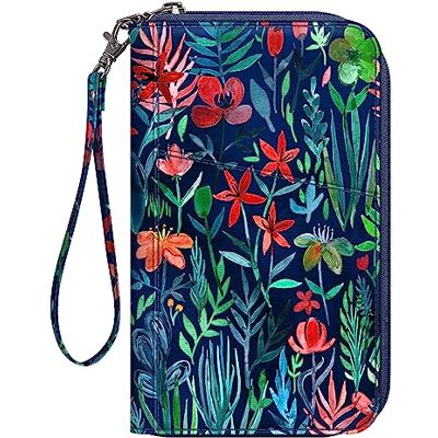 FINTIE Carteira de viagem para a família, com bloqueio RFID, organizador de documentos de viagem, bolsa de mão para passaportes, cartões de visita, cartões de crédito, cartões de embarque FINTIE Carteira de viagem para a família, com bloqueio RFID, organizador de documentos de viagem, bolsa de mão para passaportes, cartões de visita, cartões de crédito, cartões de embarque
